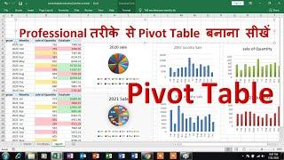 Pivot Table And Pivot Chart | Professional Pivot Table | Complete Pivot Table Tutorial