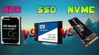 SSD vs Nvme m.2 vs HDD Loading Test with Windows 10 and 5 Games #greenpolygames