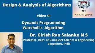 41  Warshall's Algorithm