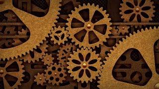 Steampunk Mechanical Gears Rotation Motion Graphics