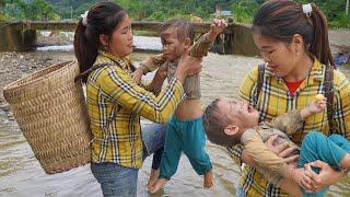 Harvesting fruit to sell, saving a baby boy abandoned under a bridge on a flood day