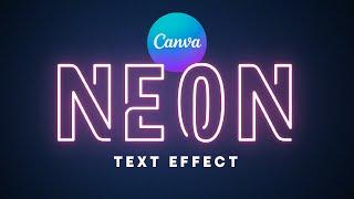 Neon Text Effect in Canva