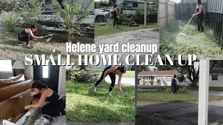 SMALL HOME CLEAN UP! Yard work after hurricane helene