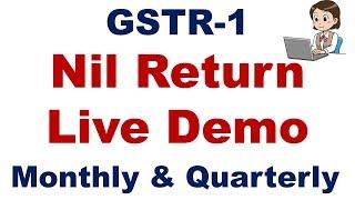 Live Demo|Nil Return Filing of GSTR-1 on GST Portal