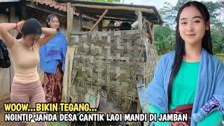 WOOW...GA NYANGKA JUMPA JANDA DESA CANTIK SEDANG MANDI DI JAMBAN TRADISIONAL BIKIN SALPOK