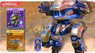 Zephyr + Disc Launcher 8s  |  Ultimate Control! | Mech Arena Gameplay