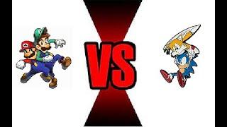 MUGEN Super Butter Mario And Super Butter Luigi Vs Sonic And Tails