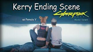 Kerry Ending Scene - As Female V - Cyberpunk 2077