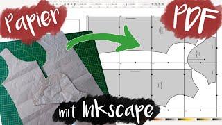 How to digitize sewing patterns & make multi-page PDFs FREE | Inkscape Tutorial