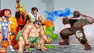 [Mugen KOF] Mech Zangief Vs Street Fighter Team