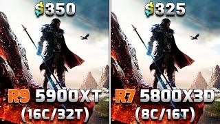 Ryzen 9 5900XT vs Ryzen 7 5800X3D | PC Gameplay Benchmark Tested