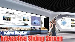 Interactive Sliding Screen: Automatic&Manual Solutions for Digital Display Walls in Event and Museum