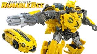 Transformers Studio Series BUMBLEBEE Movie Deluxe Class UNMASKED B127 Review