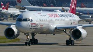 4K | N757HW Honeywell Boeing 757-200 takeoff at Geneva/GVA/LSGG