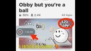 PLAYING OBBY ROBLOX BUT YOU'RE A BALL | VERY DIFFICULT OBBY | 128 STAGES