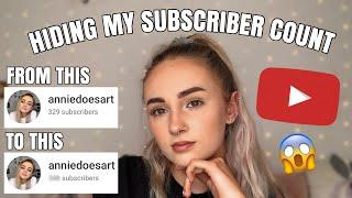 DOES HIDING YOUR SUBSCRIBER COUNT GAIN YOU MORE SUBSCRIBERS? | anniedoesart