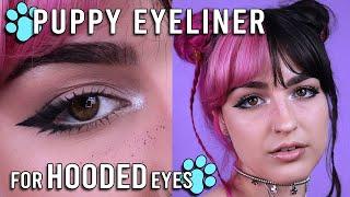 how to do puppy eyeliner on hooded eyes! || in depth makeup tutorial