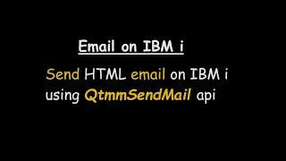 Using QtmmSendMail  to send email in RPG