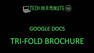 Create a tri-fold brochure in Google Docs