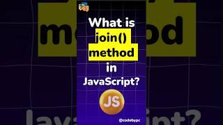 join method in JavaScript | JavaScript Interview questions #javascript #shorts