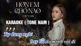 KARAOKE TONE NAM | HƠN EM CHỖ NÀO | THÙY CHI x VIRUSS