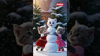 Two Kittens Create a Snow Cat | Thief Sets it on Fire, But Jesus Makes it Rain to Save the Day #ai