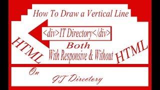 How to draw a vertical line in HTML (With responsive & Without )