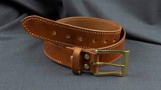 Ремень из кожи своими руками. Как сделать ремень / Leather belt handmade DIY