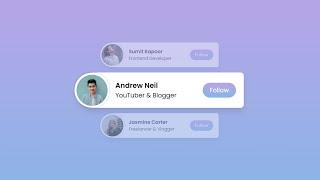 Vertical Card Sliding Animation using only HTML & CSS