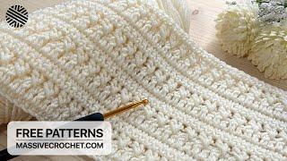SUPER EASY & FAST Crochet Pattern for Beginners! ️ ️ LOVELY Crochet Stitch for Baby Blanket & Bag