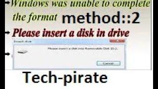 how to fix"please insert a disk into removable disk" method 2 || Tech-Pirate