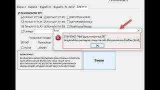 efaktur error etax 50003 tidak dapat membentuk spt