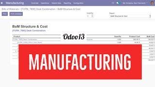 Odoo 13 Manufacturing Working and Overview