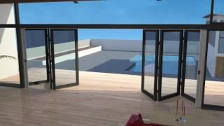 Retractable Fly Screens For Double BiFold Doors - Awesome Animation!