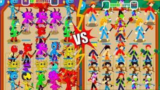 Merge Monster Friends Vs Merge Stickman Warriors ⭐ Merge Simulator Battles