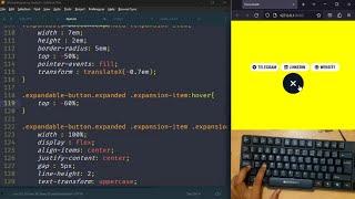 ASMR Programming - Stunning HTML CSS Expandable Button - No Talking