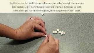 Breaking a pill in half without a cutter