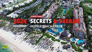 Secrets Royal Punta Cana & Dreams Hotels in November 2024 - Beach Walk + Drone View