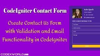 Create Contact Form in CodeIgniter with Email