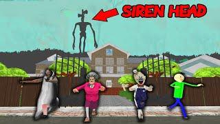 Siren Head , Scary Teacher 3D, granny , ice scream rod , Baldi , ...- funny Parody animation Part 10