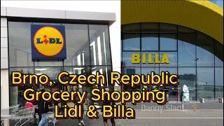 Brno Czech Republic - Grocery Store Shopping at Lidl and Billa [S1 Ep12]