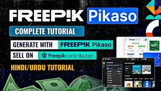 Freepik Pikaso Tutorial: Generate & Sell AI Images on Freepik in Hindi/Urdu