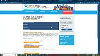 #SHAPEBaltimore Presentation Submission Tutorial