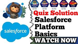 Salesforce Platform Basics | Salesforce Trailhead | Quiz Solution