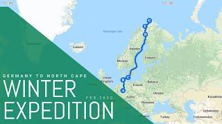 Winter Expedition to Nordkapp. Driving to North Cape, Norway in February.