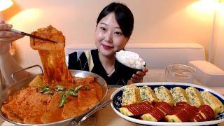 직접 만든 매콤한 스팸묵은지김치찜 통통한 계란말이 집밥 먹방 Spicy Spam Kimchi-Jjim Egg roll Koreanfood Mukbang Eatingsound