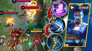 Bruno USED MULTIVERSE ITEM BUILD  (6x WINDTALKERS) | PUSH STRATEGY  ~ Mobile Legends: Bang Bang