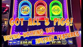 GOT ALL 3 PIGS! ON COIN TRIO INSTANT BUY FEATURE - ALL INSTANT BONUSES SESSION
