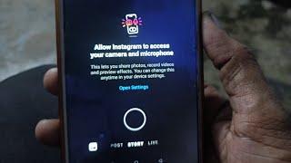allow instagram to access your camera and microphone
