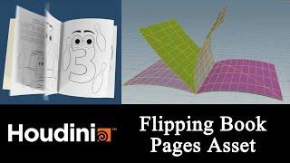 Houdini - Procedural Book | Flipping Book Pages Asset